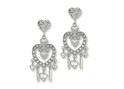 Rhodium Plated | Chandelier Earrings